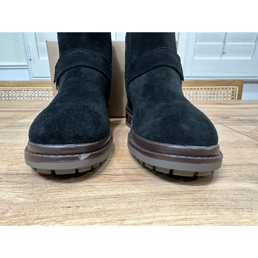 Blondo Rorie Ankle Booties Black Suede Lug Sole Size 6.5 NWT Waterproof